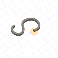 Small S hook 3D Printing 234488