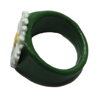 Ring with embossed daisy  - Thumbnail 2