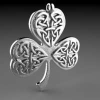 Small Clover pendant 3D Printing 234512