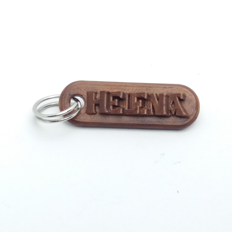 HELENA Personalized keychain embossed letters
