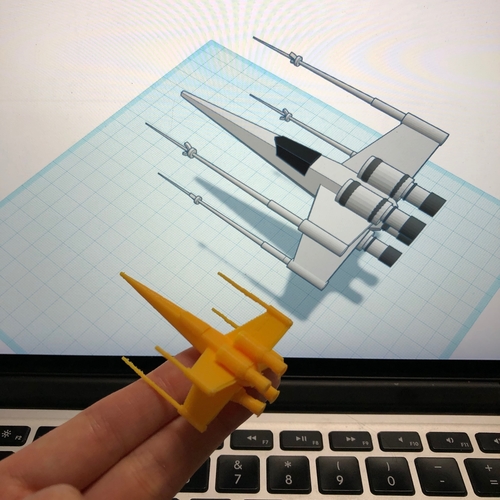 Simple X-wing with Tinkercad 3D Print 234654