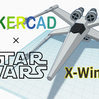 Small Simple X-wing with Tinkercad 3D Printing 234655