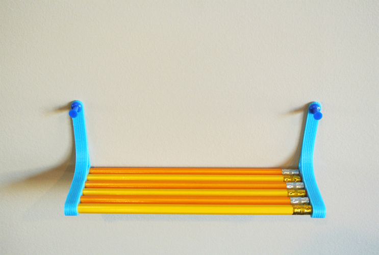 Pencil Shelf 3D Print 23466