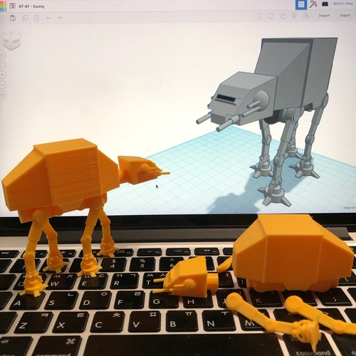 Simple AT-AT with Tinkercad 3D Print 234672