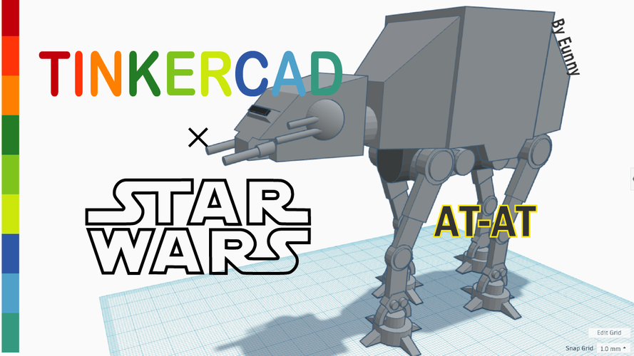 Simple AT-AT with Tinkercad 3D Print 234673