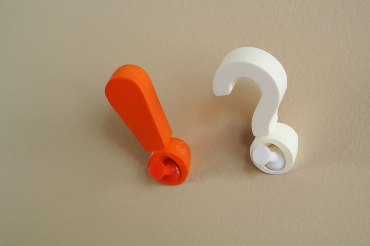 Question Mark & Exclamation Point 3D Print 23476