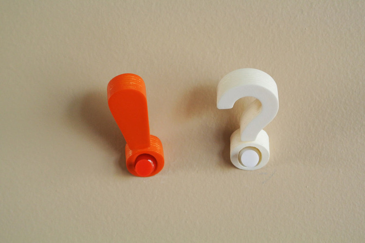Question Mark & Exclamation Point 3D Print 23477