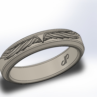 Small Angel Wings (Faith Series Collection) - de Ponte Rings 3D Printing 234791