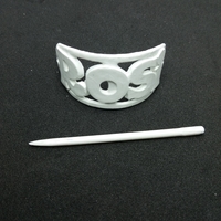 ROSI Personalized Oval Hair Stick Barrete 54x30mm - Thumbnail 4