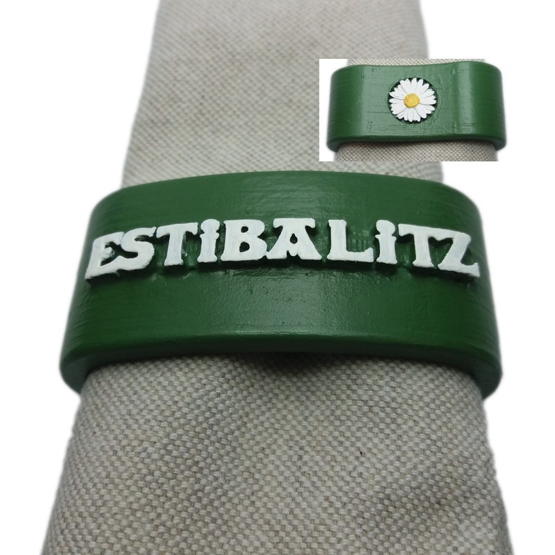 ESTIBALITZ 3D Napkin Ring with daisy