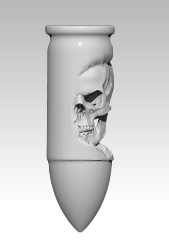 Death Skull Bullet Pendant Jewel 3D Print 234863