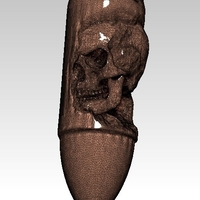 Death Skull Bullet Pendant Jewel - Thumbnail 3