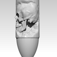 Death Skull Bullet Pendant Jewel - Thumbnail 4
