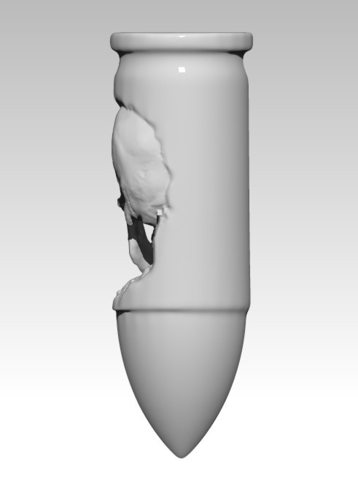 Death Skull Bullet Pendant Jewel 3D Print 234868