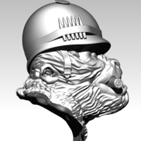 Angry Soldier Monkey Bust with Sigar - Thumbnail 4