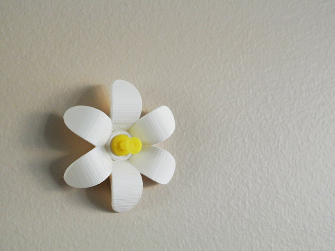 Flower-shaped Push pin 3D Print 23489