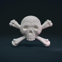 Small Simple Skull Relief 3D Printing 234890