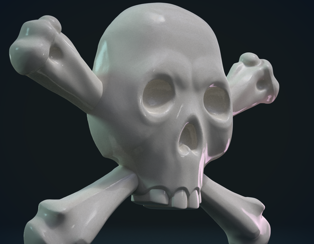 Simple Skull Relief 3D Print 234894