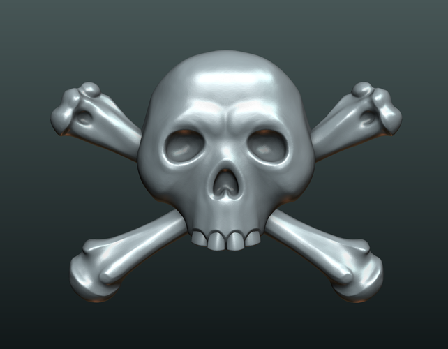 Simple Skull Relief 3D Print 234895