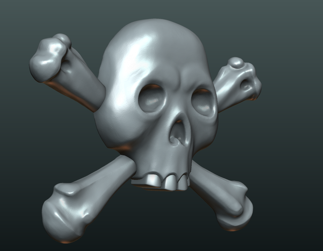 Simple Skull Relief 3D Print 234897
