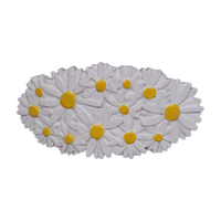 Hair Barrete with Daisies 60-76 - Thumbnail 3