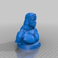 Conan Redux bust 3d model - Thumbnail 2