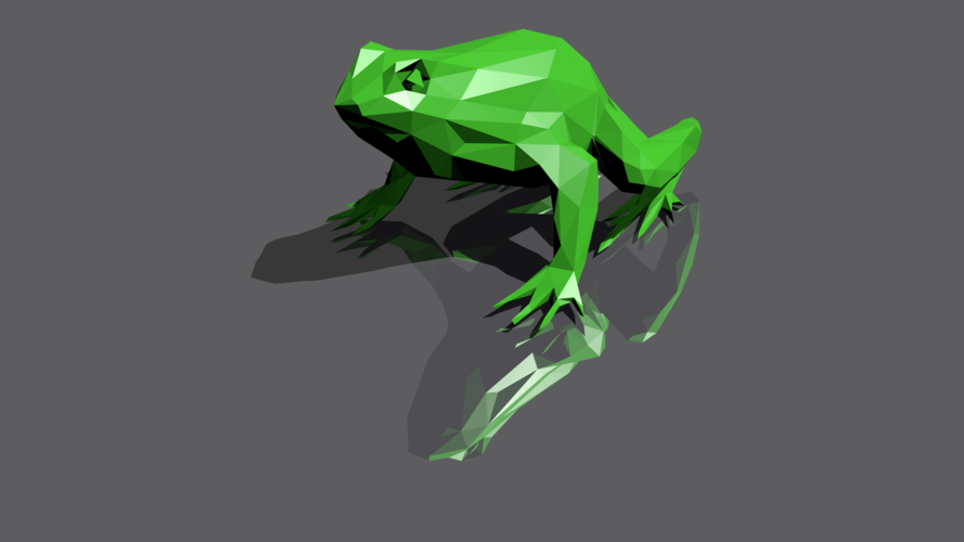 low poly toad 3D Print 234982