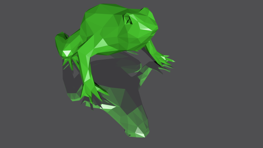 low poly toad 3D Print 234983