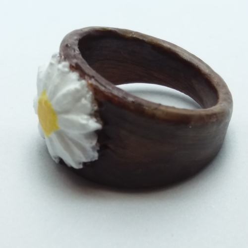 Ring with embedded daisy  3D Print 234985