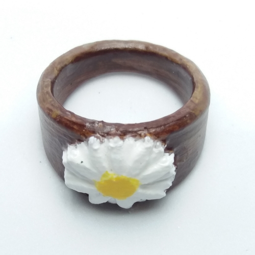 Ring with embedded daisy  3D Print 234986