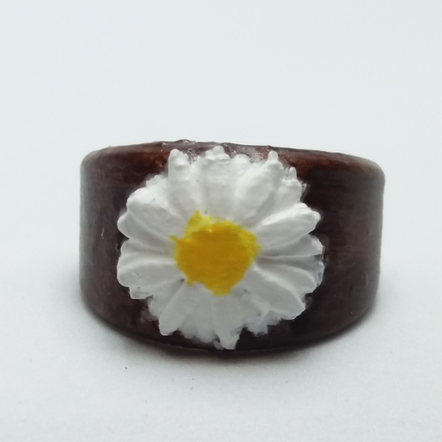 Ring with embedded daisy  3D Print 234987