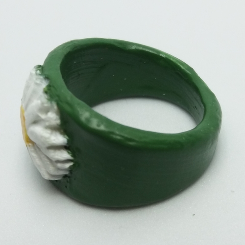 Ring with embedded daisy  3D Print 234989