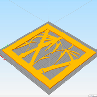 Bamboo wall decoration  set of 3 frames  - Thumbnail 1