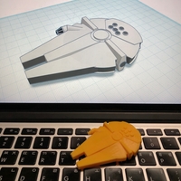 Simple Millennium Falcon with Tinkercad - Thumbnail 2
