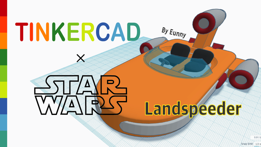 Simple Landspeeder with Tinkercad 3D Print 235095