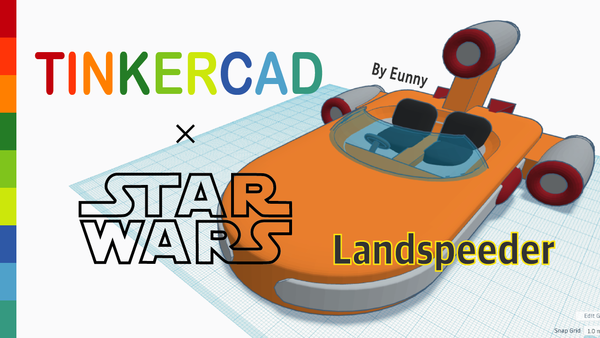 Simple Landspeeder with Tinkercad