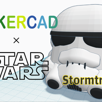 Small Simple Stormtrooper with Tinkercad 3D Printing 235096