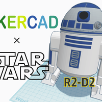 Simple R2D2 with Tinkercad - Thumbnail 1