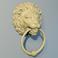 Small Lion Door knob 3D Printing 235155