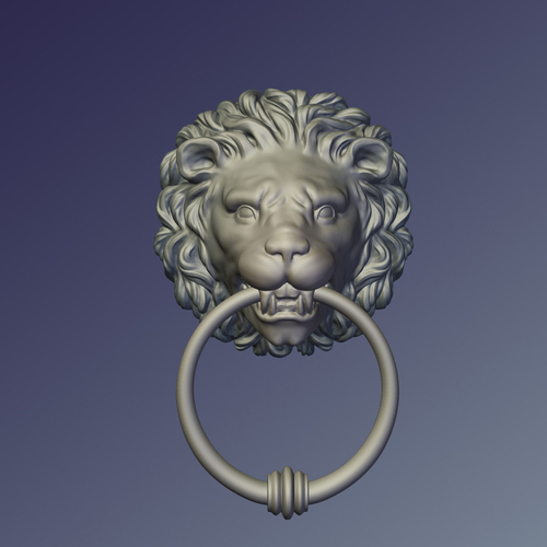Lion Door knob 3D Print 235161