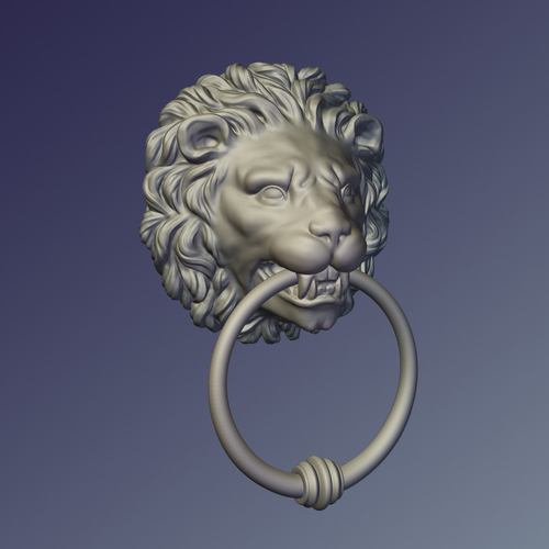 Lion Door knob 3D Print 235162