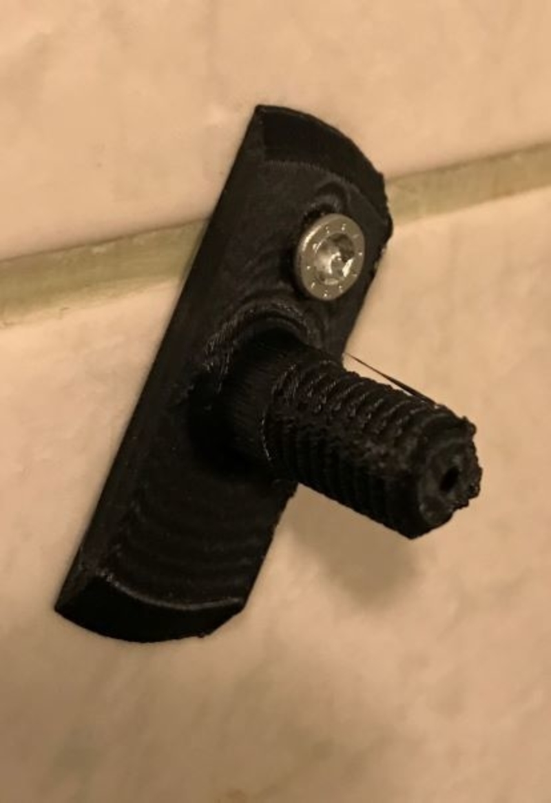 Solid fixing for Clas Ohlson  corner shower shelf