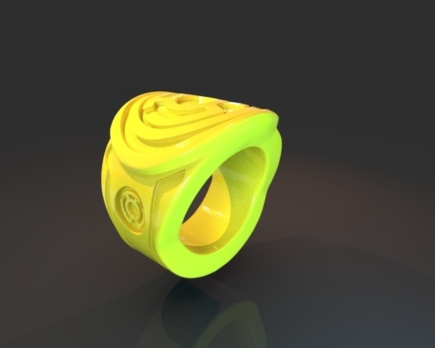 Yellow Lantern Power Ring 3D Print 235187