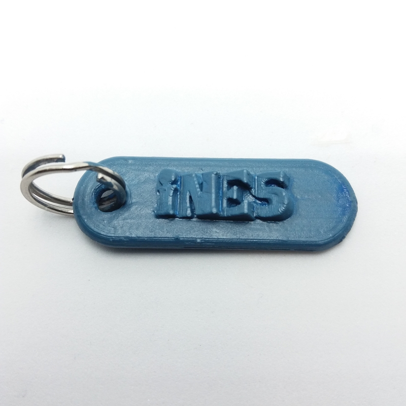 INES Personalized keychain embossed letters