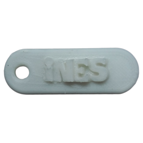 INES Personalized keychain embossed letters 3D Print 235518