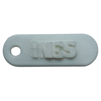 INES Personalized keychain embossed letters - Thumbnail 2