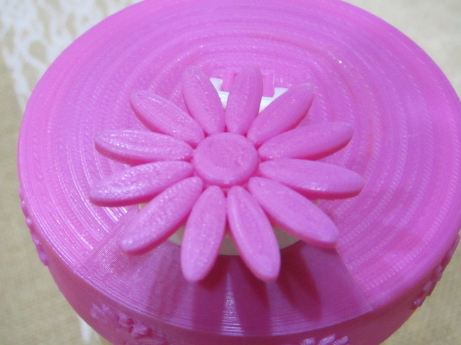 Flower Power Mason Jar Lid 3D Print 235614