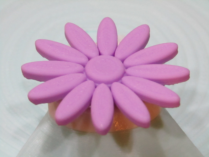 Flower Power Mason Jar Lid 3D Print 235615