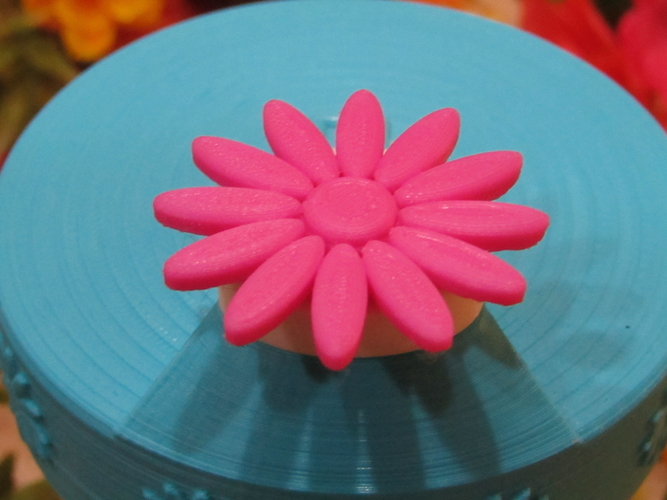 Flower Power Mason Jar Lid 3D Print 235620