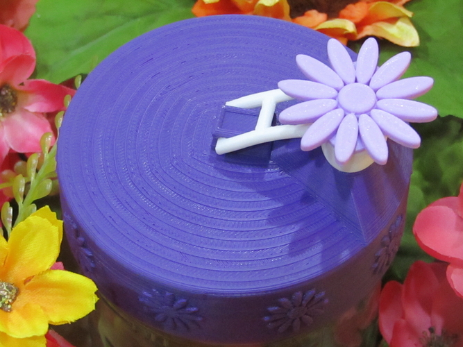 Flower Power Mason Jar Lid 3D Print 235631